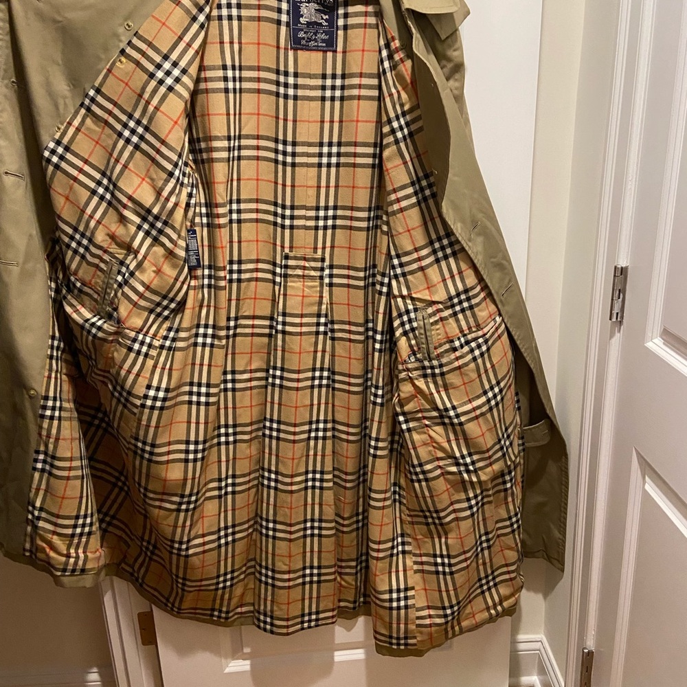 Burberry men’s raincoat.